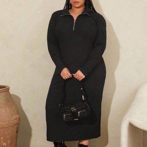 Zip Midi Dress
